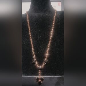 J. Crew Black and Rose Gold Necklace